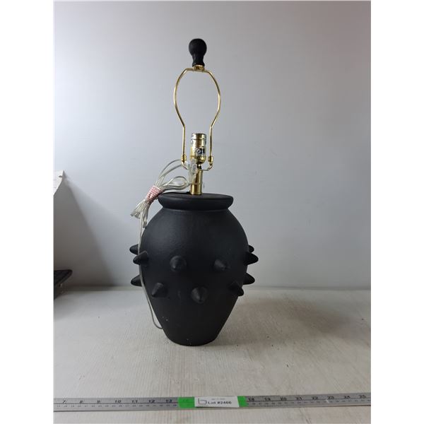 Decorative Black Table Lamp 25" Tall ( cannot ship,as is)