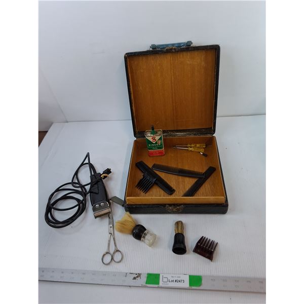 Vintage Oster Razor- Powers On, Accessories & Case- (Cannot Ship Oil Can)