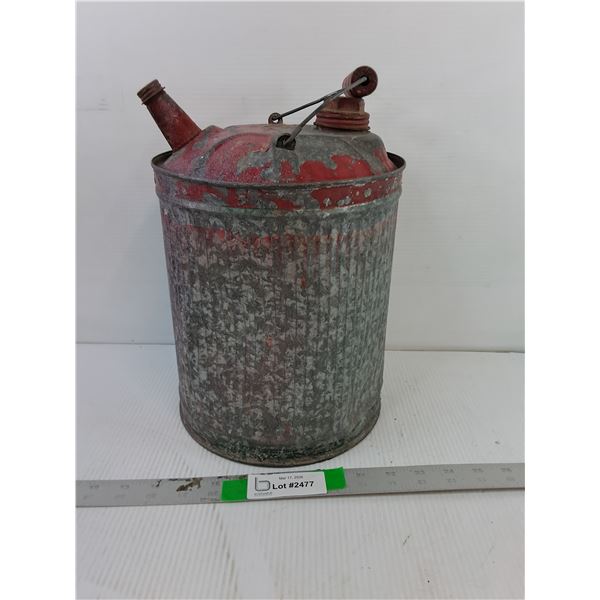 Vintage Galvanized  Can 12"