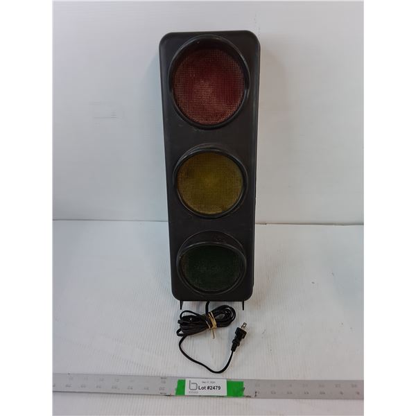 Plastic Traffic Light 18" x 6"- Powers On/As Is