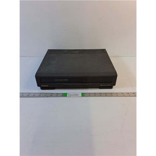 Vintage  - VHS Player - Hitachi - No Remote - Powers On  - As Is
