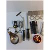 Image 3 : Assorted- Kitchenware  - Knife Sharpeners, Sewing Kit, Bottle Capper, Cork Screws, Misc.