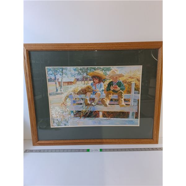 * Painting  -Title: Hayride Artist: Corinne Hartley (34" x 26 5/8") Cannot Ship