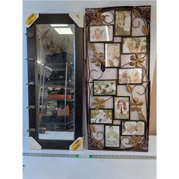 4 x 6 Picture Wall Montage (35 x 16) / Coat Hook & Mirror (34 x 14) - PICK UP ONLY