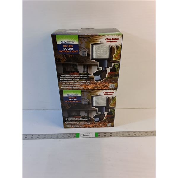 (2) Sunforce - 60 LED Motion Lights - New-In-Box