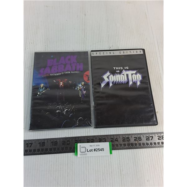(2) Concert DVDs (Black Sabbath & Spinal Tap)