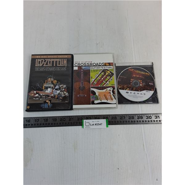 (3) Concert DVDs (Led Zeppelin & Eric Clapton)