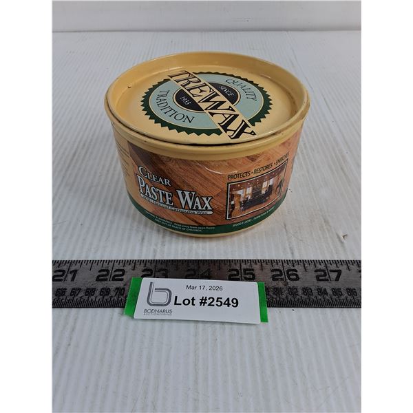Trewax Carnauba Wax Tin - Possibly Full - Cannot Ship