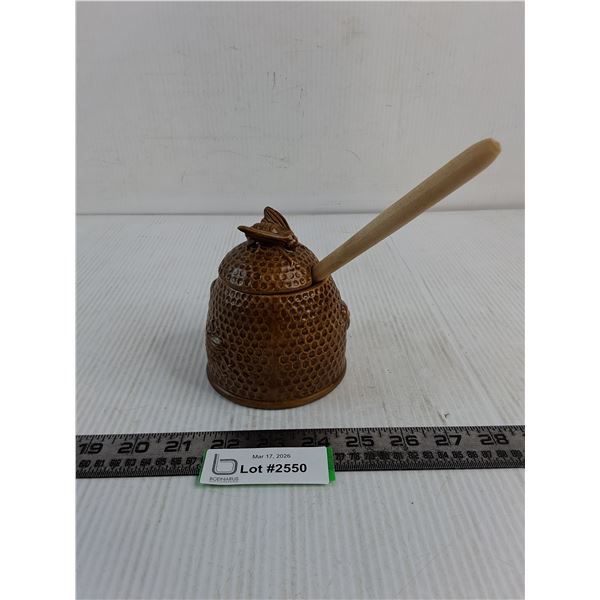 Handmade Ceramic Honey Pot