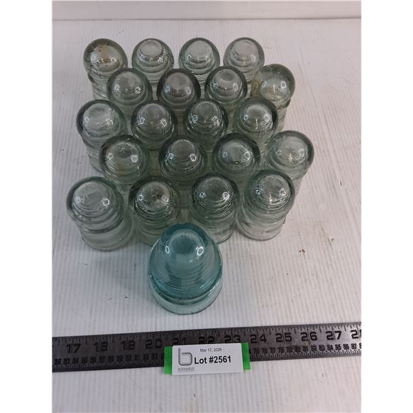 (21) Vintage Glass Insulators - PICK UP