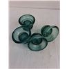 Image 2 : (4) Vintage 'Teal Blue' Glass Insulators
