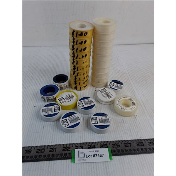 (30) Rolls of Teflon Tape - All Appear Unused