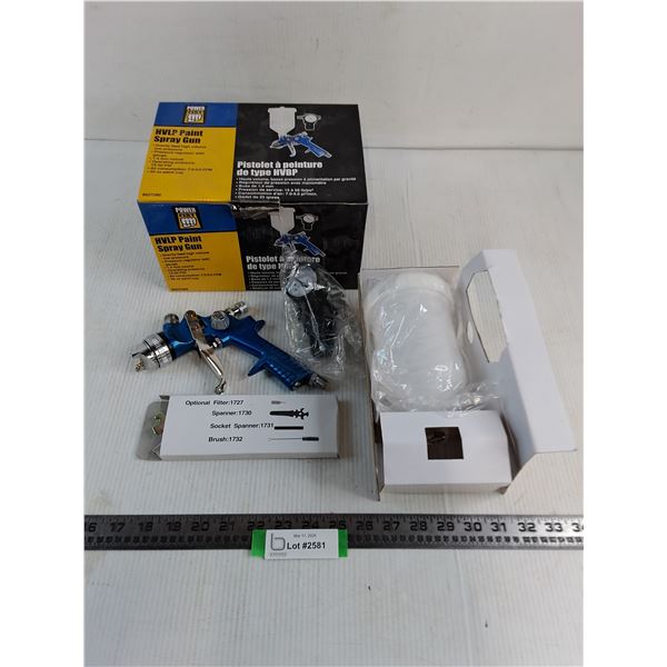 Power Fist HVLP Paint Spray Gun - Appears Unused & Complete
