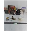 Image 1 : NOS (Brake Control, Wire Brush, Hose Guide, Soapstone), Antique Door Knob Set, Misc.