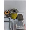 Image 6 : Assorted Hand Tools, Drill Bits, Saw Handles, Wire, Clips, Nails, Deadbolt - All As is