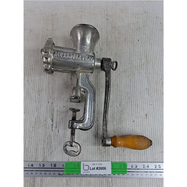 Alexanderwerk Hand Crank Meat Grinder