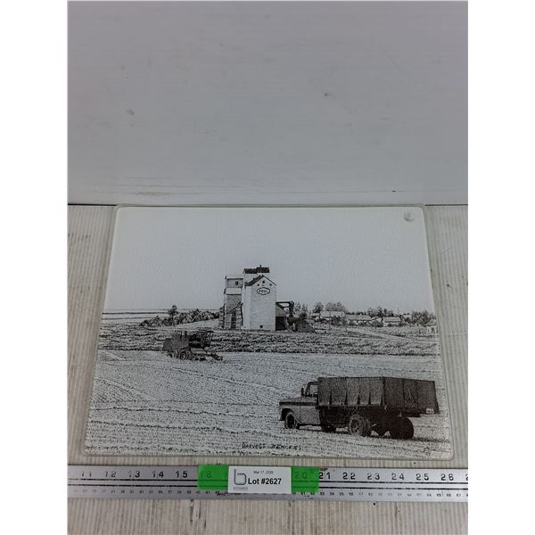 Saskatchewan Pool Glass Cutting Board 15" x 12"