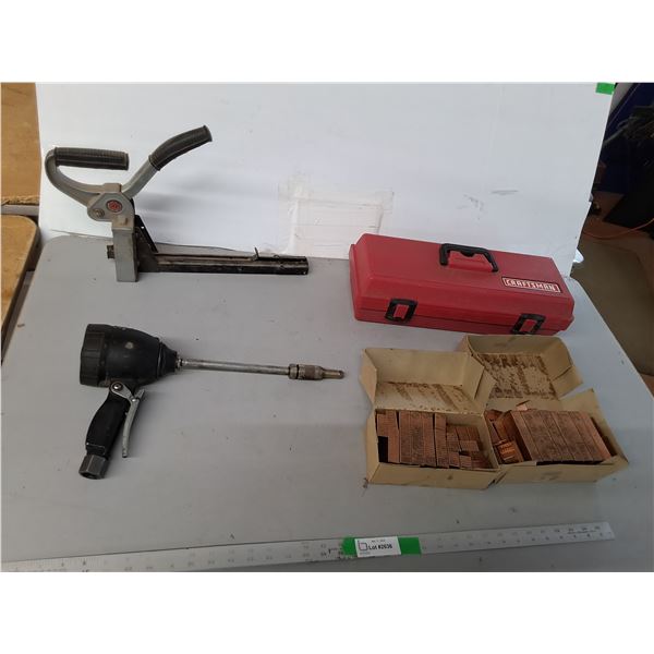 Copper Box Staples, Dispensing Gun, Heavy Duty Staple Gun, Craftsman Plastic Toolbox - PICK UP