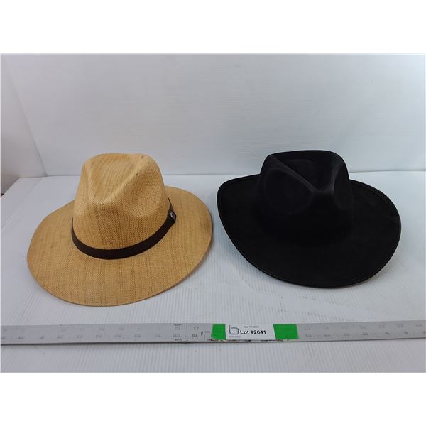(2) Fedora Style Hats- Approx. L
