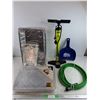 Image 1 : Aluminum Baking Pans, Garden Hose - 9', Bell Air Pump, Dust Pan - PICK UP