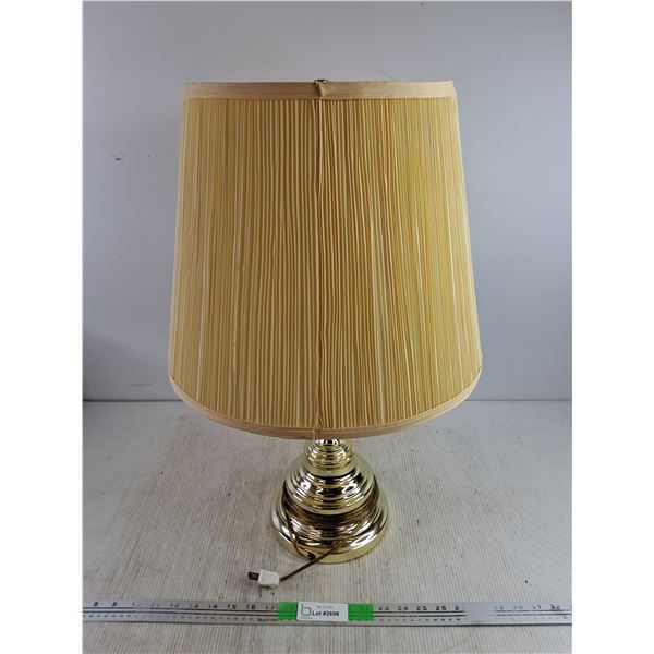 Vintage Table Lamp w/Brass Base - Powers On, As Is 25" - PICK UP ONLY