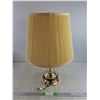 Image 1 : Vintage Table Lamp w/Brass Base - Powers On, As Is 25" - PICK UP ONLY