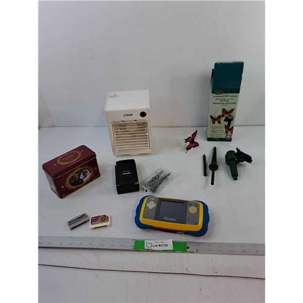 Vtech MobiGo & Game Cartridge, Mist Fan- Co Cord, Electric Toothbrush Heads- Sealed, Misc.