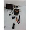 Image 2 : Mono Bluetooth Headset-Untested, RCA Alarm Clock- Powers On, Canon Digital Camera- As Is, Misc.