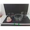 Image 1 : Ceramic Candle Shade & (3) Glass Mixing Bowls