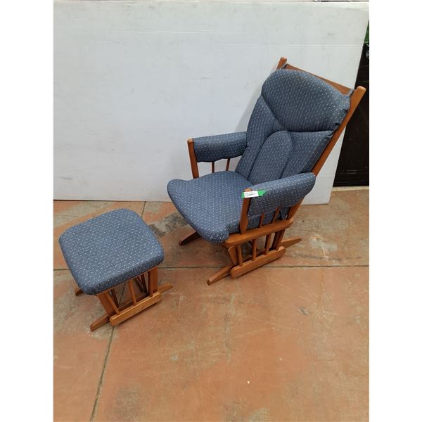 *Cushioned Glider Chair w/ Glider Stool, Cannot Ship