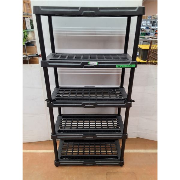 * Plastic 5 Tier Shelving Unit, Measurements in Pics, Cannot Ship