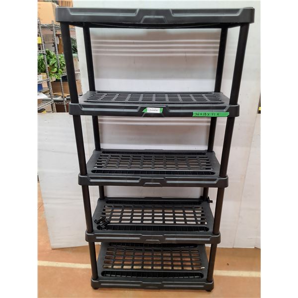 *Plastic Five Tier Shelving Unit, Measurements in Pics, Cannot Ship