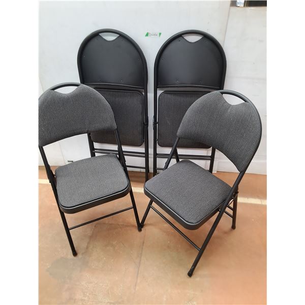 *(4) Cushioned Folding Chairs, Cannot Ship