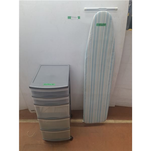*5 Drawered Storage Unit, Ironing Board, Measurements in Pics, Cannot Ship