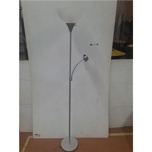 *Floor Lamp w/ Adjustable Side Light, Powers On, 72" Tall, Cannot Ship