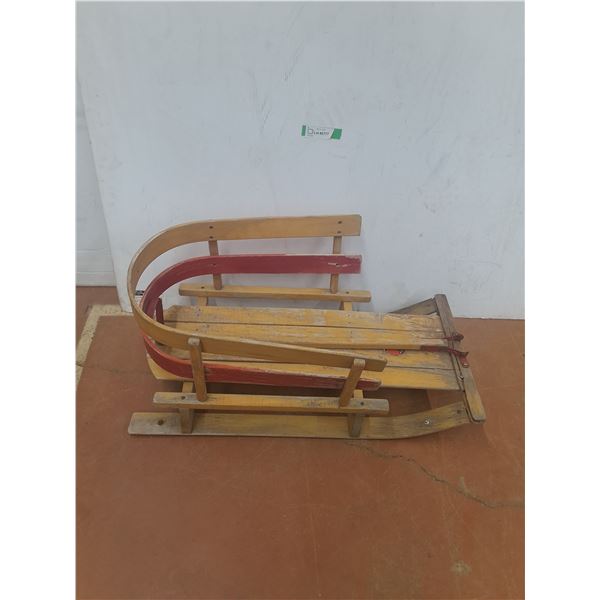 * Vintage Wooden Kids Toboggan, 34" x 15", Cannot Ship