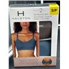 Image 3 : Halston 2-Pack Seamless Bra, Size S/P, Wide Band Design