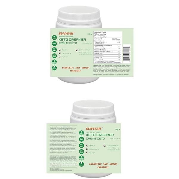 SUNYEAH MCT Oil Powder Value Pack – 68 Servings KETO Creamer, Pure C8 C10 oil from coconut,