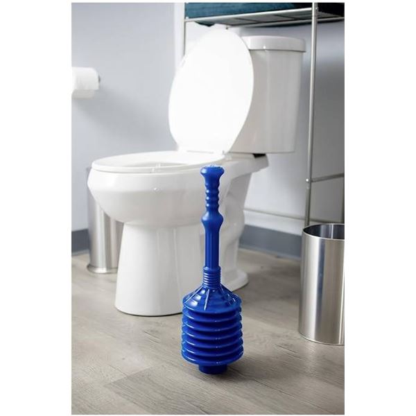 Valu+ 20.5-Inch Toilet Plunger in Blue