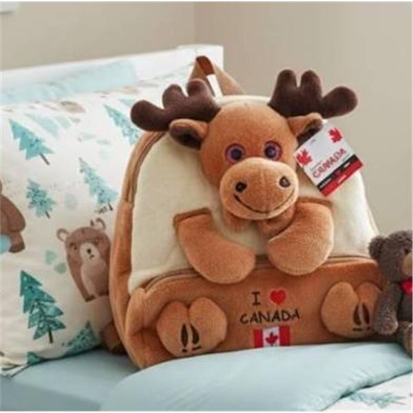 Moose-Design Children’s Backpack With Adjustable Straps