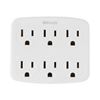Image 1 : Woods 6-Outlet Wall Tap Model 41196 with Grounded Outlets