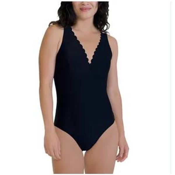 Roots Women’s Black One-Piece Swimsuit, Size 10