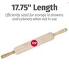 Image 1 : Goodcook Wooden Rolling Pin with Ergonomic Handles