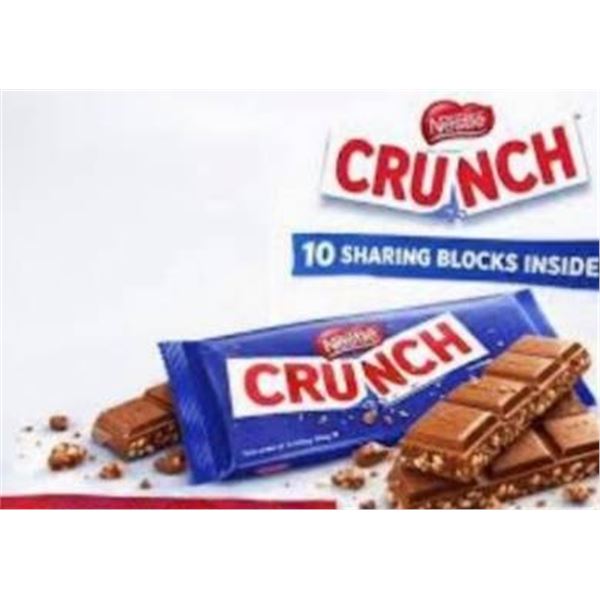 10 Nestle Crunch Chocolate Bars, 100g Each