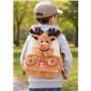 Image 1 : Plush Backpack Featuring Moose Design with Adjustable Straps