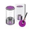 Image 1 : Electric Makeup Brush Cleaner 2-in-1 Machine With Automatic Spinning Function