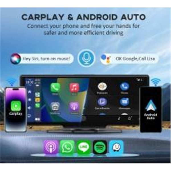 Portable Car Player with CarPlay, Android Auto, and MirrorLink Support