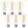 Image 1 : LED Vintage Edison Bulb Set, 6-Pack, 60W Equivalent, Dimmable, ST58