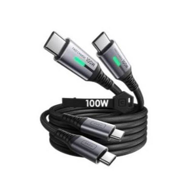 INIU USB-C to USB-C Cable, 6.6ft 100W, 2-Pack Fast Charging PD Cable, Model DI-D5CC