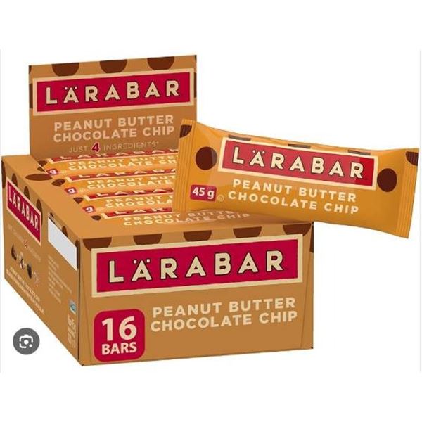 Larabar Peanut Butter Chocolate Chip, 16 x 45g Bars, 720g Total Weight